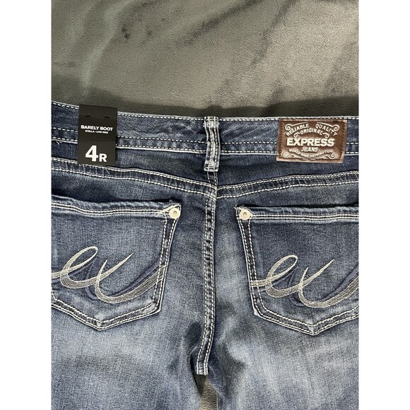 women’s express jeans sz 4R short low rise bootcut - Picture 13 of 14